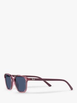 Ray-Ban Junior RJ9093S Unisex Square Sunglasses - view 2, Transparent Pink/Blue