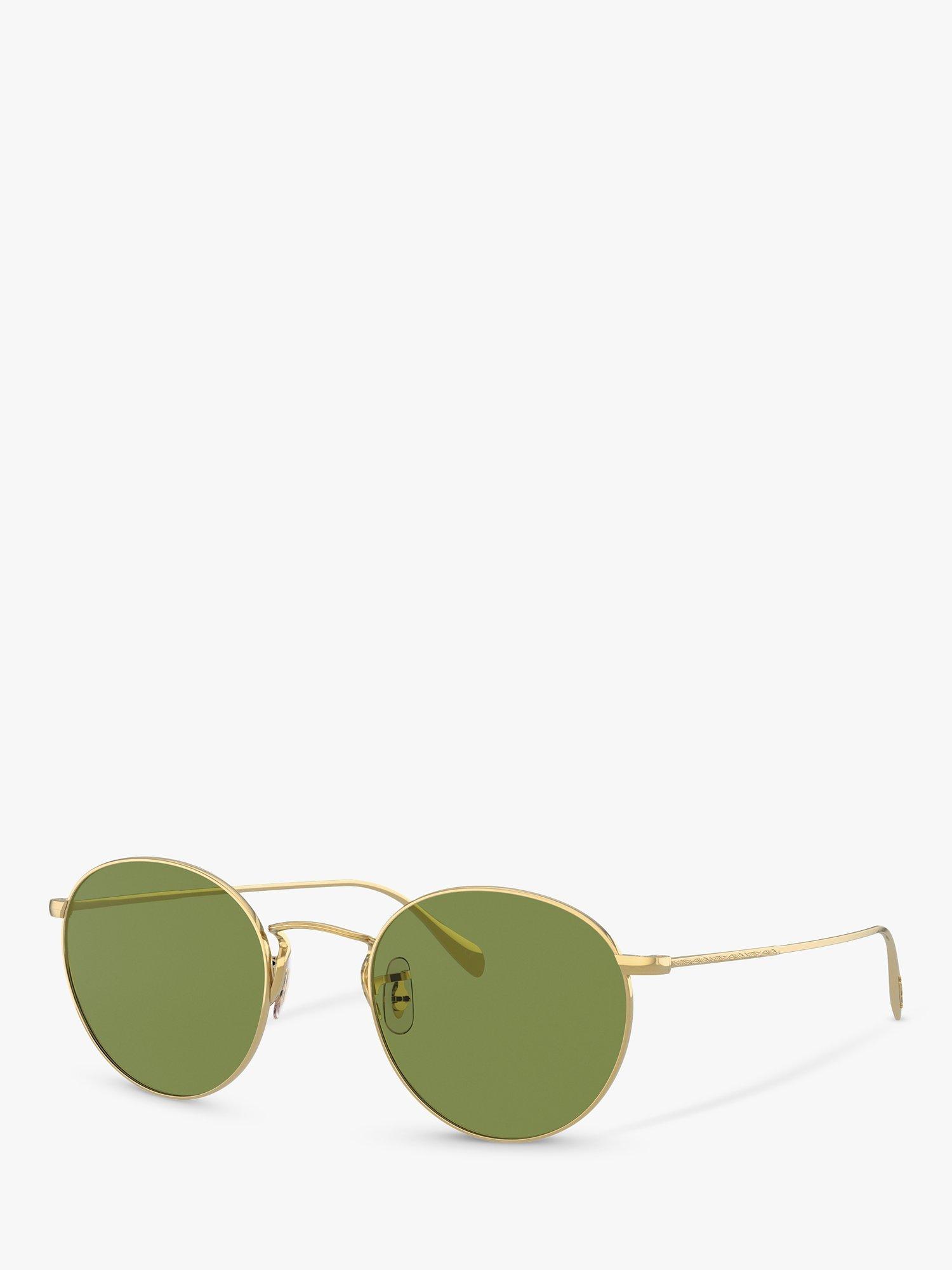 Product image 1 of 11, which shows Oliver Peoples 0OV1186S51455250 Unisex Round Sunglasses, Gold
