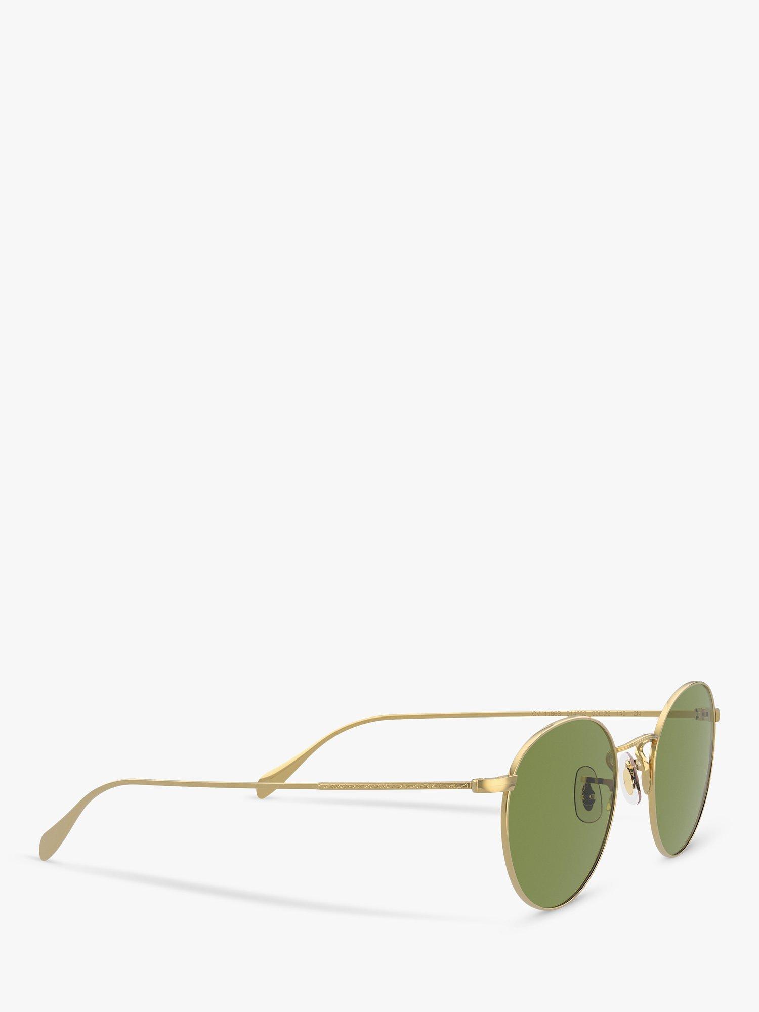 Product image 11 of 11, which shows Oliver Peoples 0OV1186S51455250 Unisex Round Sunglasses, Gold