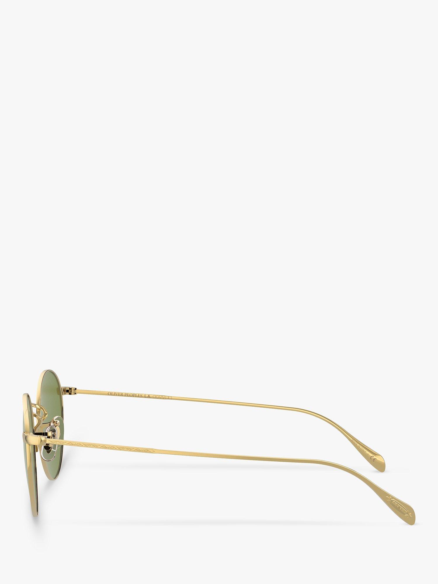Product image 4 of 11, which shows Oliver Peoples 0OV1186S51455250 Unisex Round Sunglasses, Gold