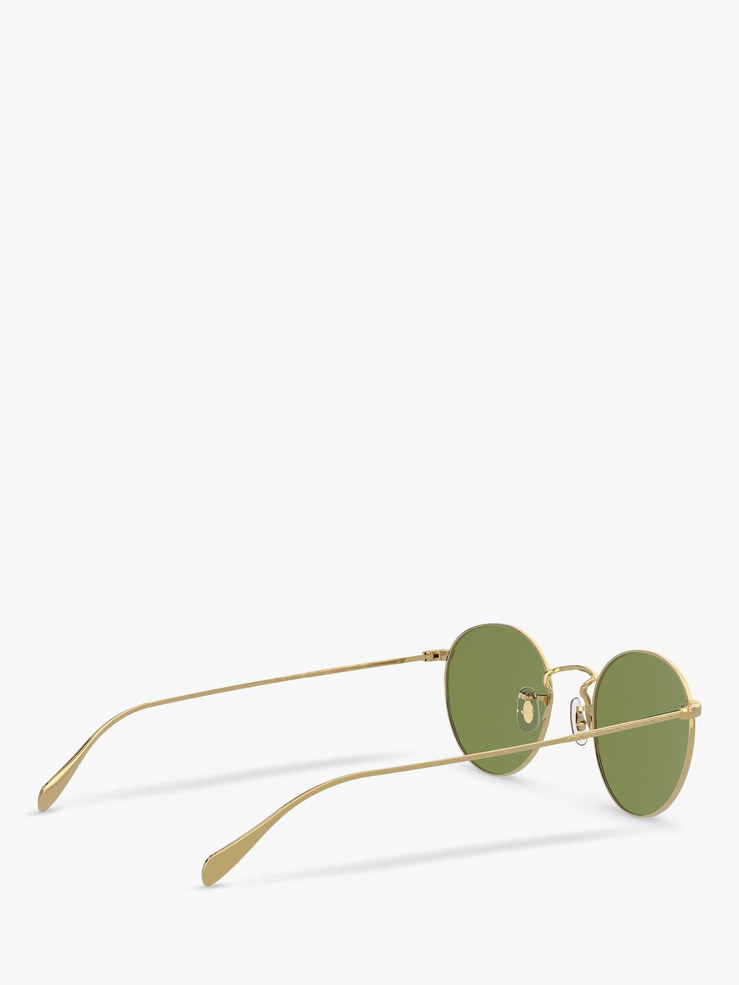 Product image 9 of 11, which shows Oliver Peoples 0OV1186S51455250 Unisex Round Sunglasses, Gold