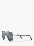Ray-Ban RB3625 Unisex Polarised Aviator Sunglasses, Gunmetal/Mirror Grey