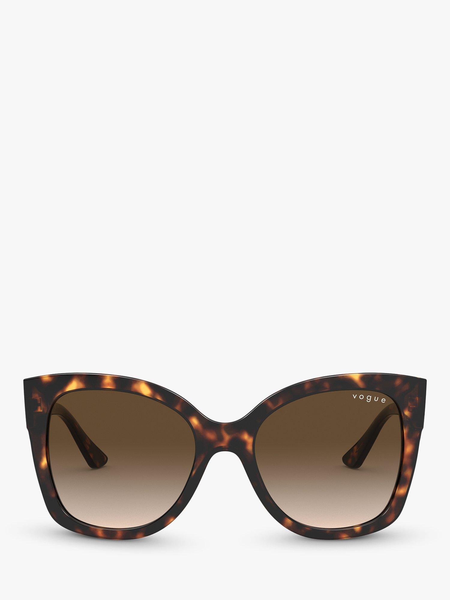 Product image 3 of 11, which shows Vogue VO5338S Women's Square Sunglasses, Dark Havana/Brown Gradient