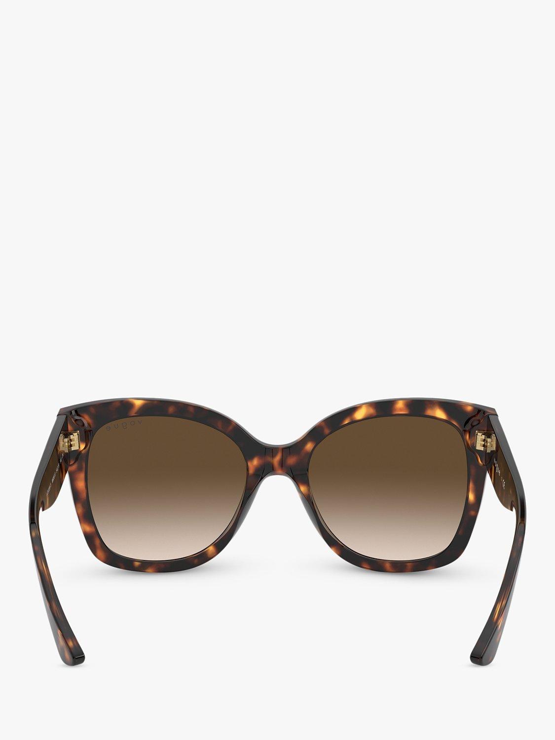 Product image 7 of 11, which shows Vogue VO5338S Women's Square Sunglasses, Dark Havana/Brown Gradient