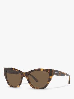 Emporio Armani EA4176 Women's Cat's Eye Sunglasses, Havana/Brown