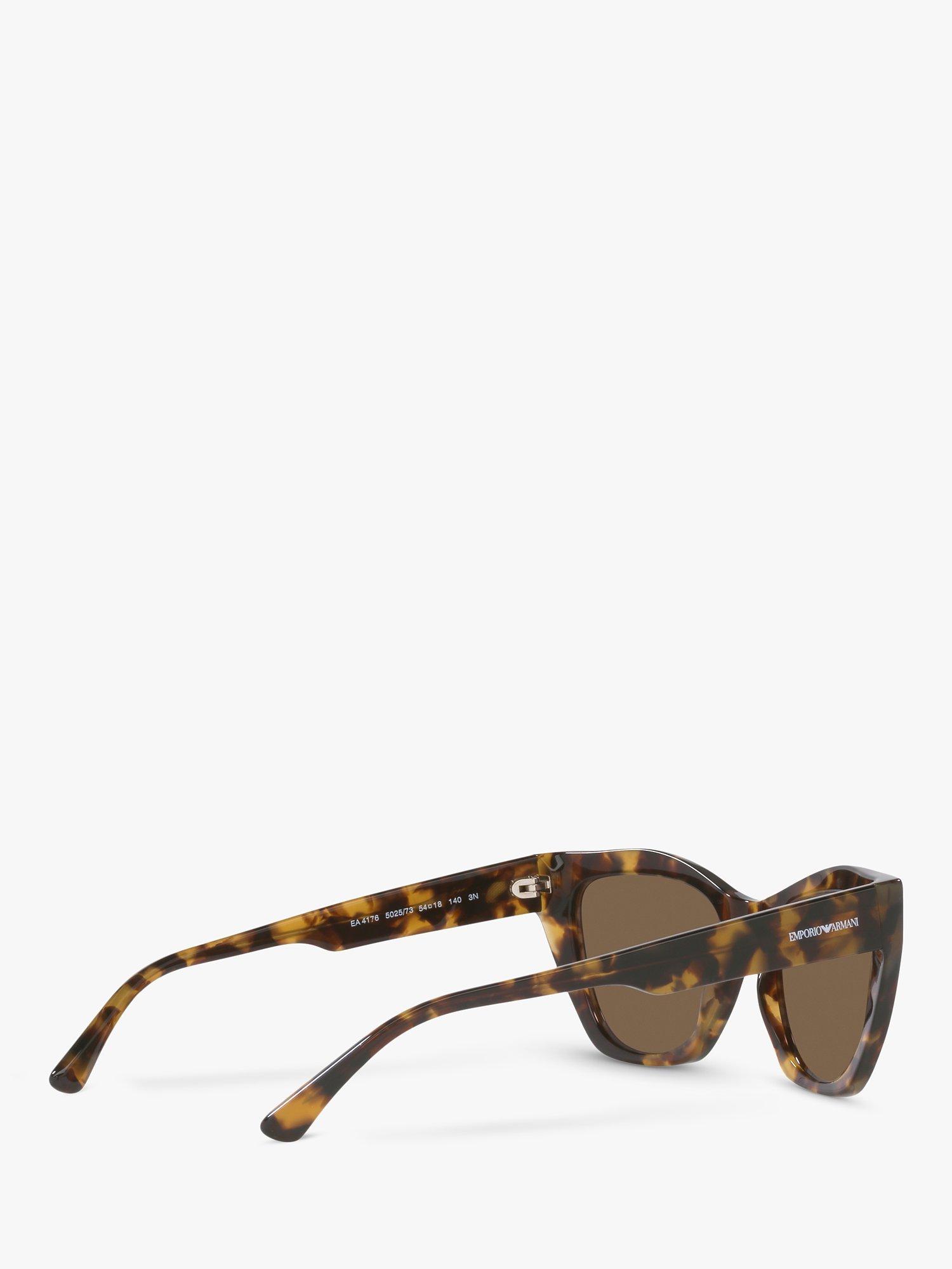 Emporio Armani EA4176 Women's Cat's Eye Sunglasses, Havana/Brown