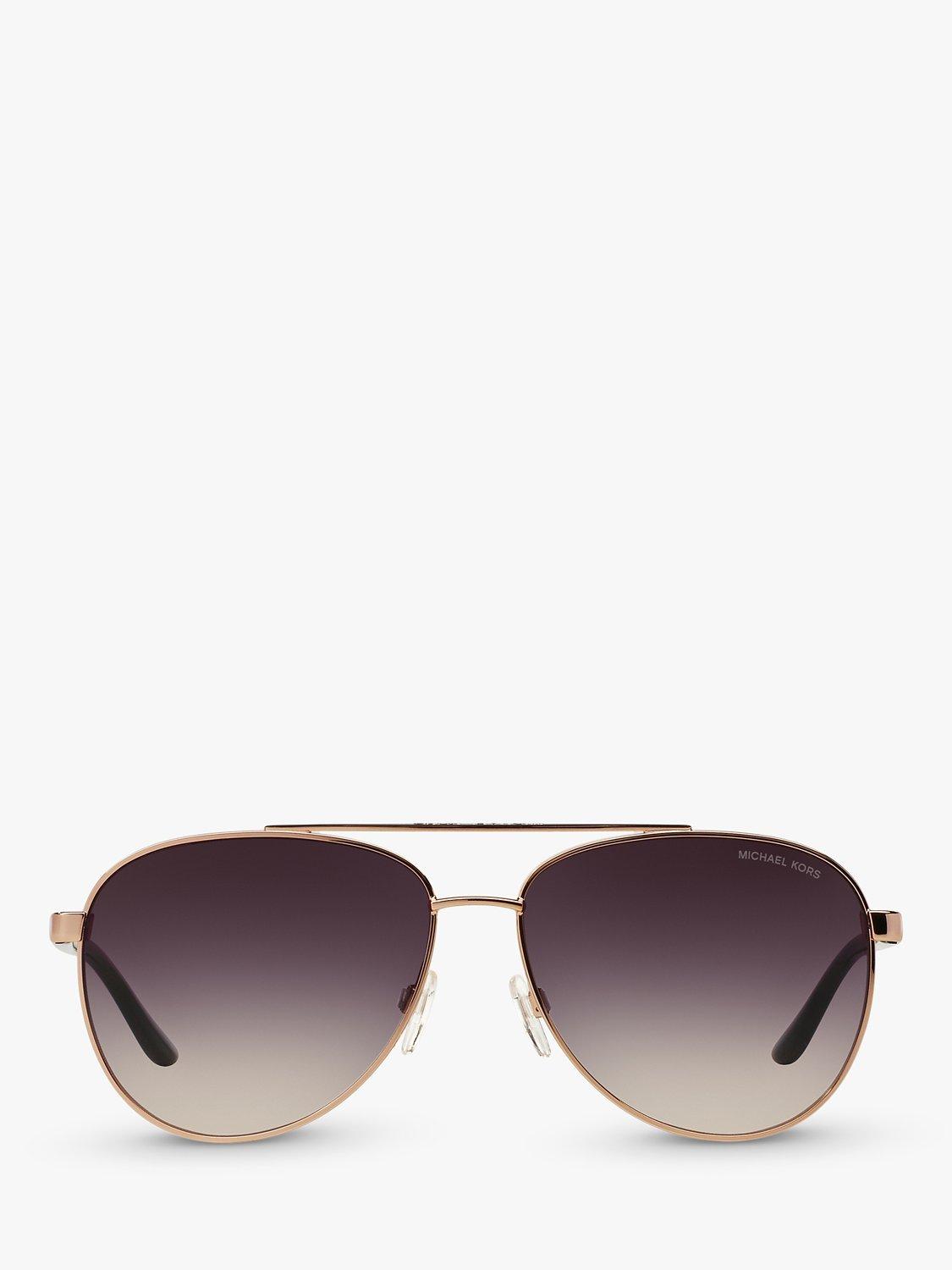 Michael Kors MK5007 Hvar I Aviator Sunglasses Rose Gold Grey Gradient