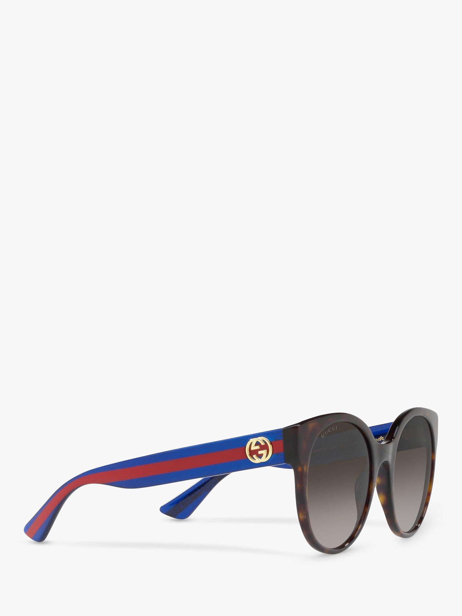 Product image 11 of 11, which shows Gucci GG0035SN Women's Round Sunglasses, Brown/Blue/Grey Gradient