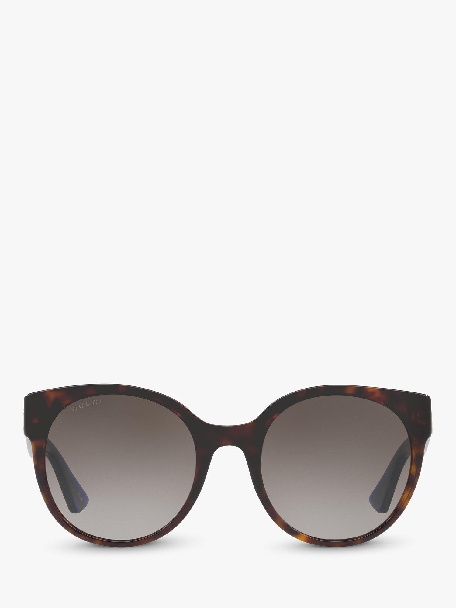 Product image 3 of 11, which shows Gucci GG0035SN Women's Round Sunglasses, Brown/Blue/Grey Gradient