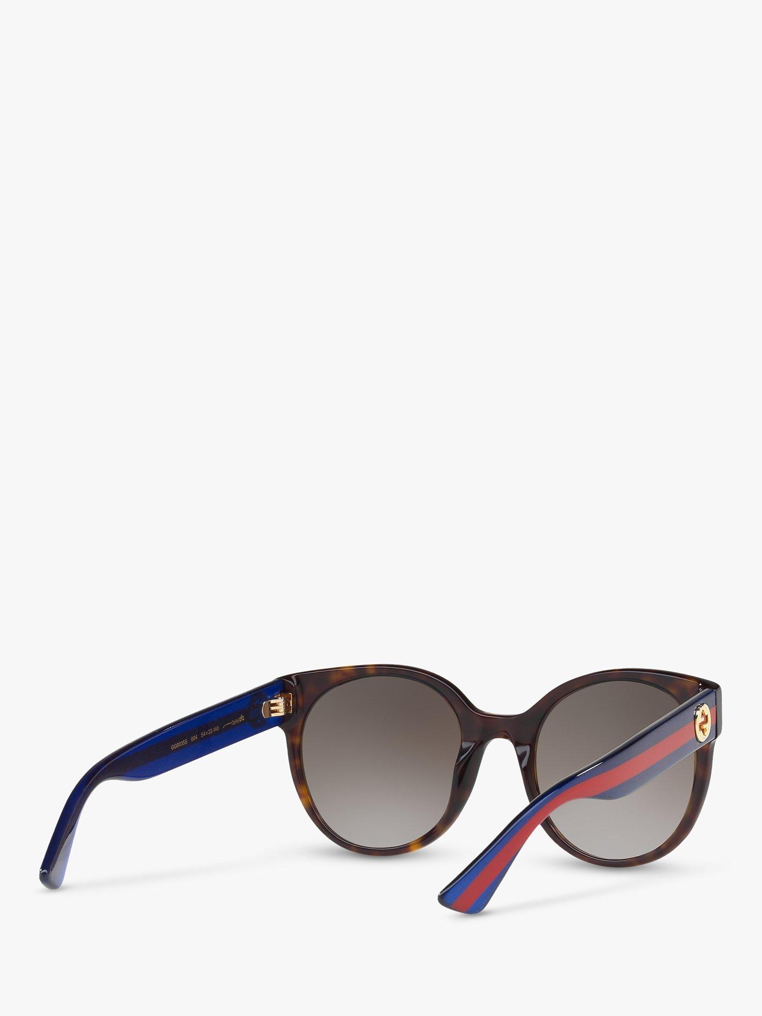 Product image 8 of 11, which shows Gucci GG0035SN Women's Round Sunglasses, Brown/Blue/Grey Gradient