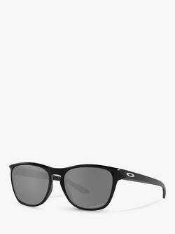 Oakley OO9479 Men's Manorburn Prizm Polarised Square Sunglasses, Matte Black/Grey, Matte Black/Grey