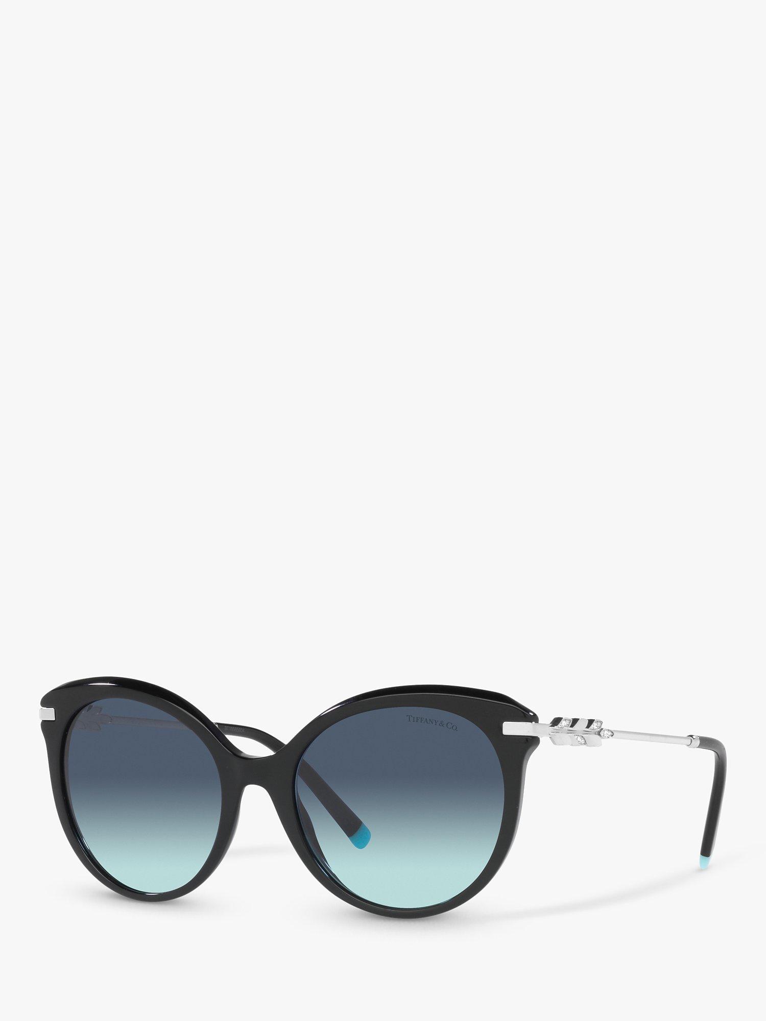 Product image 1 of 11, which shows Tiffany & Co TF4189B Women's Cat's Eye Sunglasses, Black/Blue Gradient