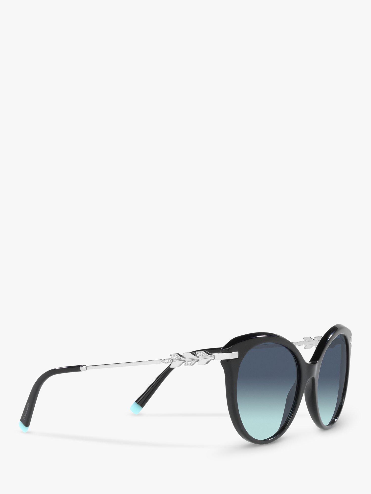 Product image 11 of 11, which shows Tiffany & Co TF4189B Women's Cat's Eye Sunglasses, Black/Blue Gradient