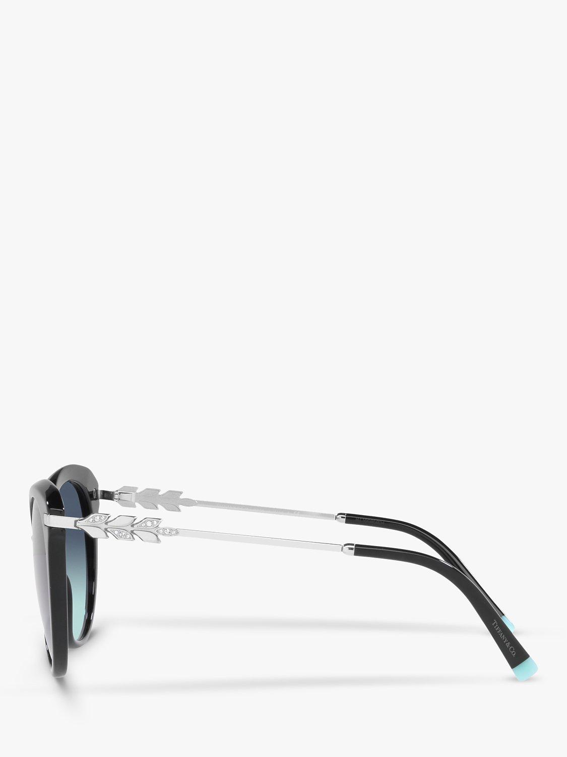 Product image 4 of 11, which shows Tiffany & Co TF4189B Women's Cat's Eye Sunglasses, Black/Blue Gradient