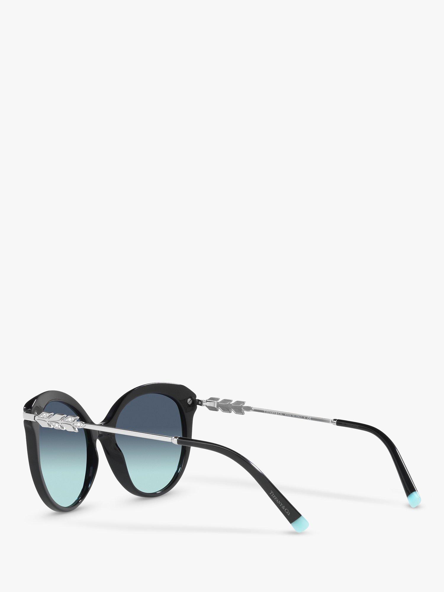Product image 5 of 11, which shows Tiffany & Co TF4189B Women's Cat's Eye Sunglasses, Black/Blue Gradient