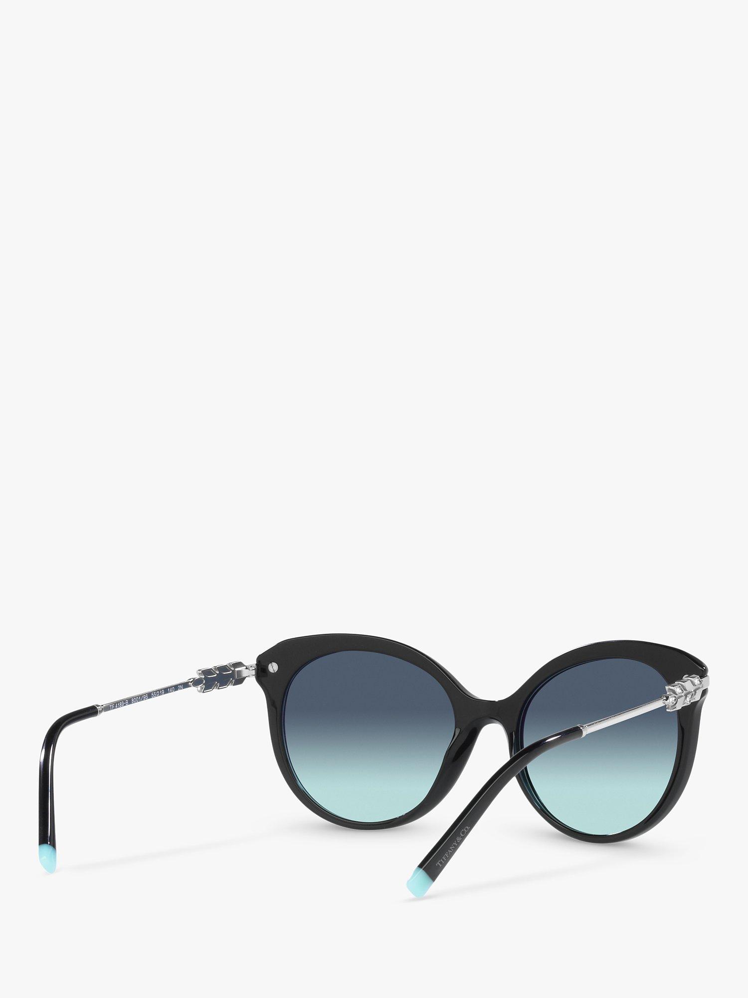 Product image 8 of 11, which shows Tiffany & Co TF4189B Women's Cat's Eye Sunglasses, Black/Blue Gradient