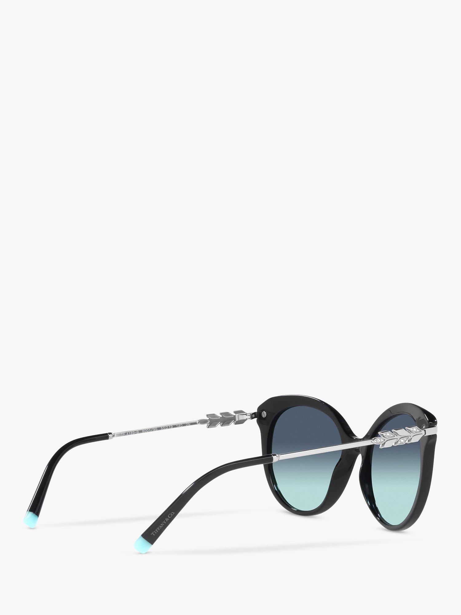 Product image 9 of 11, which shows Tiffany & Co TF4189B Women's Cat's Eye Sunglasses, Black/Blue Gradient