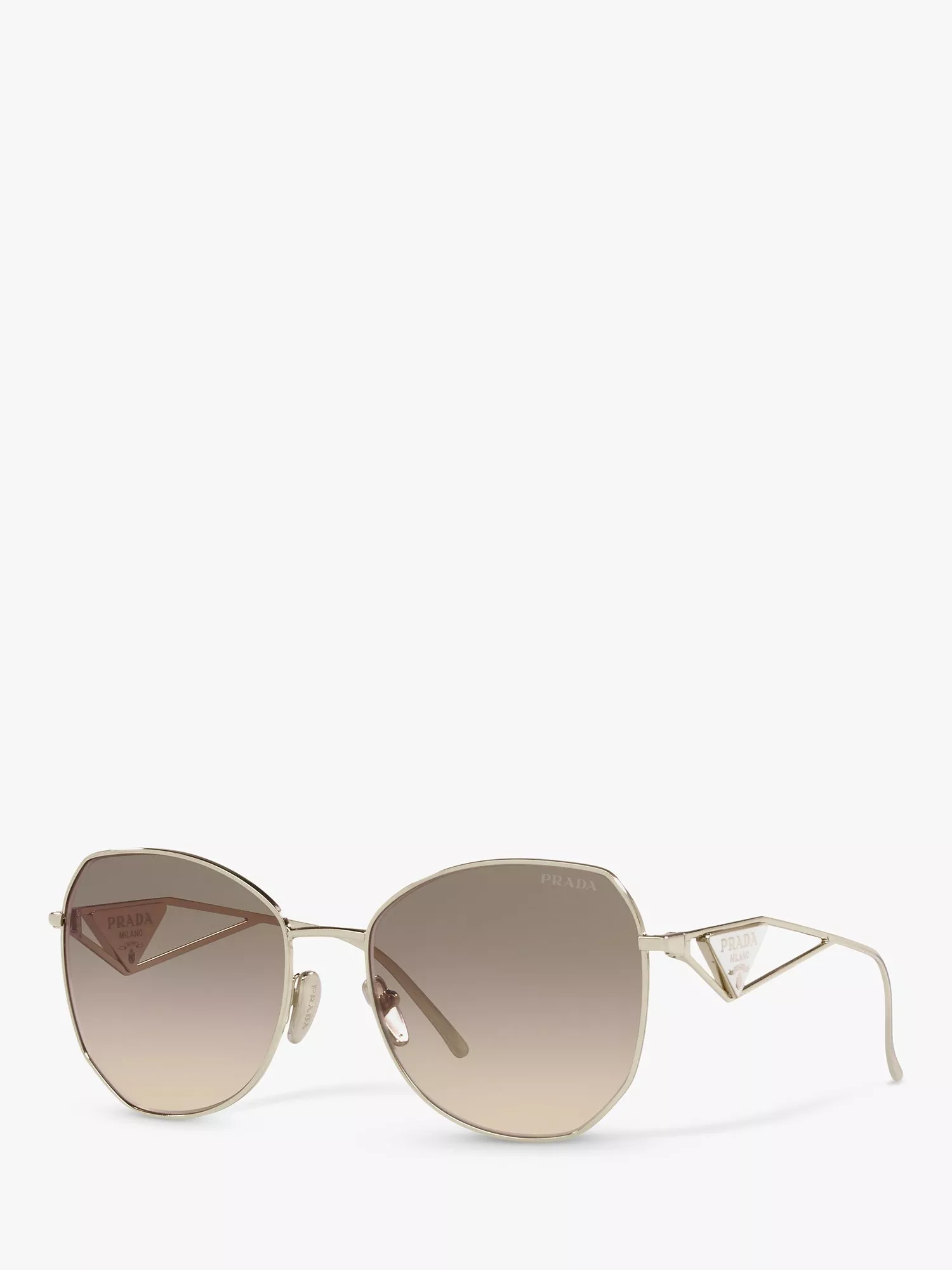 Prada PR 57YS Women s Irregular Sunglasses Pale Gold Grey Gradient