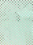 John Lewis Unwrapped Spot Wrapping Paper, Mint/Rose Gold, 3m