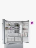 Bosch Series 8 KFF96PIEP Freestanding 70/30 American Fridge Freezer, Stainless Steel Inox