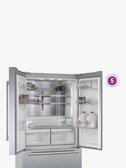 Bosch Series 8 KFF96PIEP Freestanding 70/30 American Fridge Freezer, Stainless Steel Inox - view 2, Stainless Steel Inox