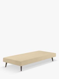 John Lewis Padded Slim Upholstered Divan Base, Single, Putty, Putty