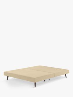 John Lewis Padded Slim Upholstered Divan Base, Small Double, Putty, Putty