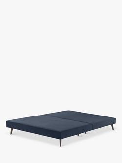 John Lewis Padded Slim Upholstered Divan Base, Super King Size, Dark Nordic Blue, Dark Nordic Blue