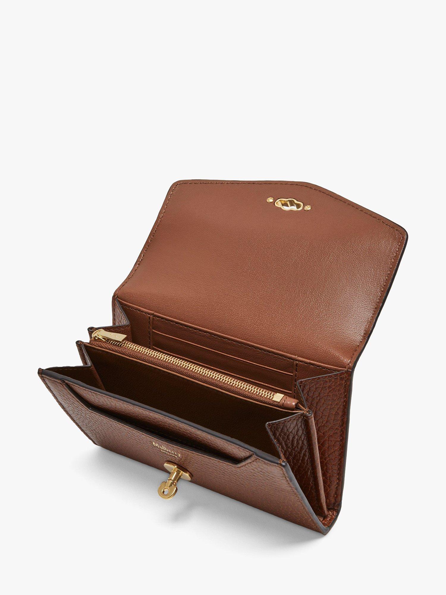 Product image 2 of 2, which shows Mulberry Darley Medium Classic Grain Leather Wallet, Oak