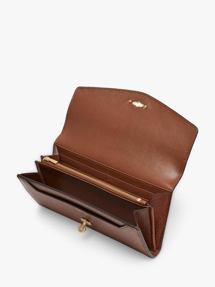 Mulberry Darley Small Classic Grain Leather Wallet - view 2, Oak
