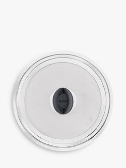 Tefal Ingenio Stainless Steel Multi-Diameter Anti-Splatter Lid, 24-28cm, Black/Clear