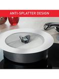 Tefal Ingenio Stainless Steel Multi-Diameter Anti-Splatter Lid, 24-28cm