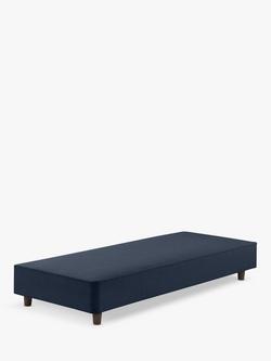 John Lewis Pocket Sprung Shallow Divan Base, Single, Dark Nordic Blue, Dark Nordic Blue