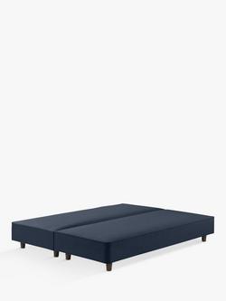 John Lewis Pocket Sprung Shallow Divan Base, Double, Dark Nordic Blue, Dark Nordic Blue