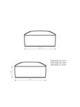 John Lewis Border Footstool, Dark Leg, Relaxed Linen Olive