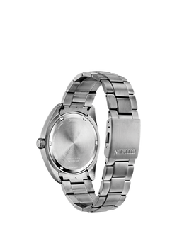 Citizen BM8560-53E Men's Eco-Drive Day Date Bracelet Strap Watch, Silver/Black - view 2, Silver/Black