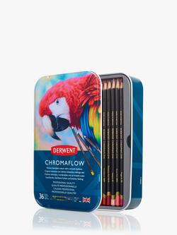 Derwent Chromaflow Soft Core Coloured Drawing Pencils, Set of 36, 