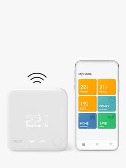 tado Smart Thermostat Starter Kit V3+ with Hot Water Control, White