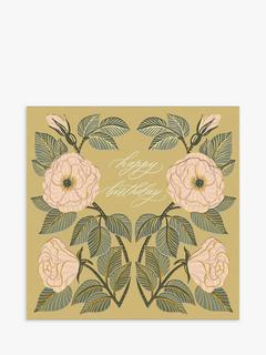 Woodmansterne Floral & Leaves Birthday Card