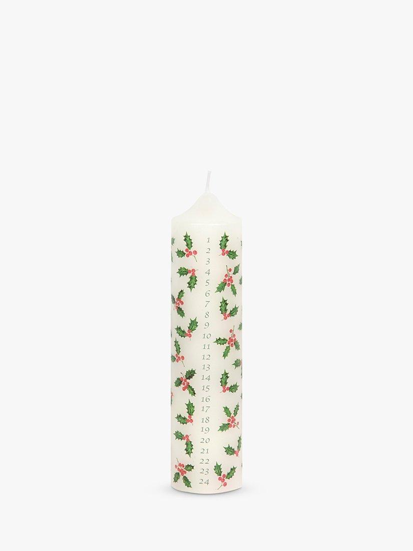 Talking Tables Holly Advent Pillar Candle