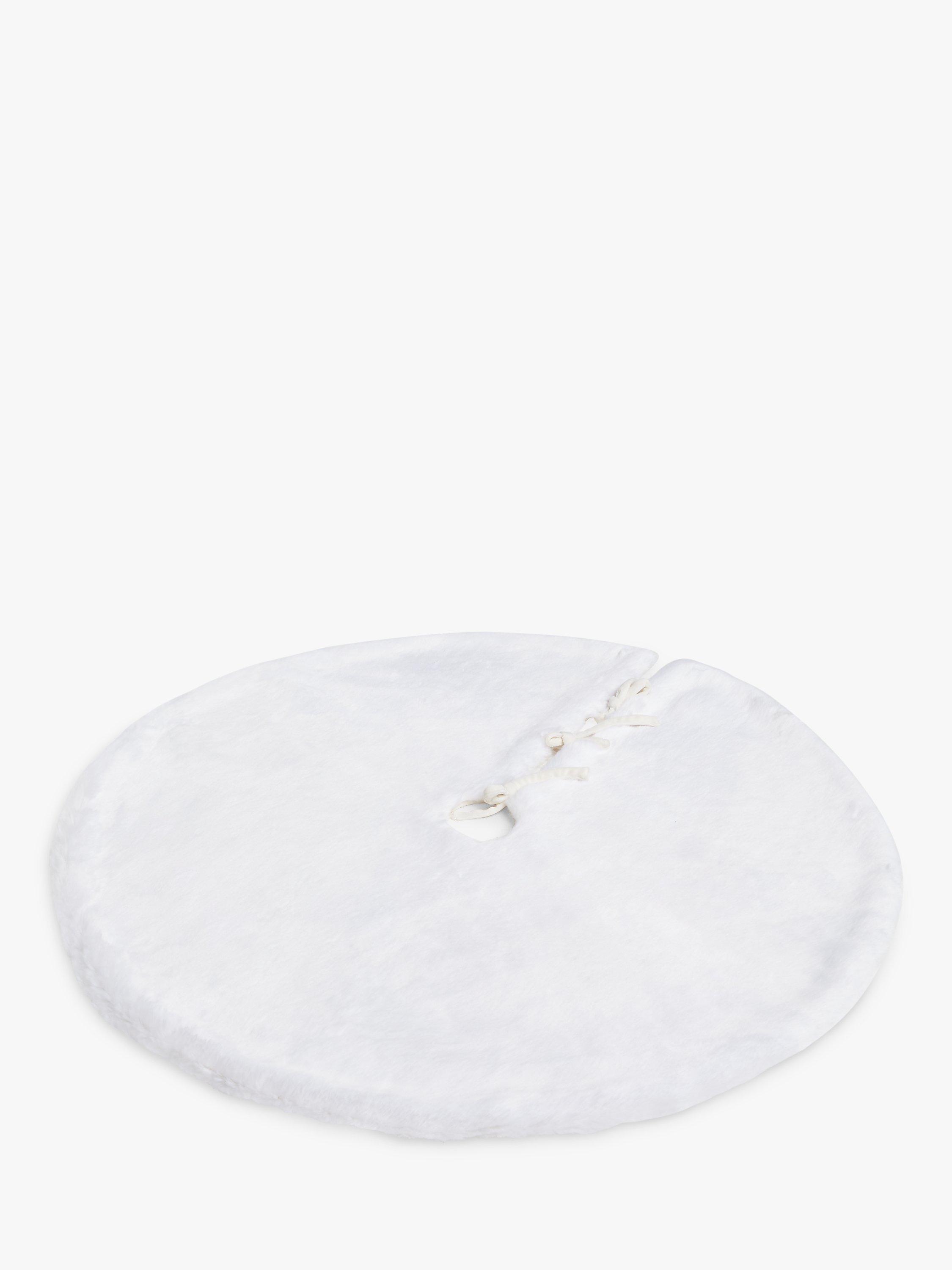 John Lewis Winter Fayre Faux Fur Tree Skirt, White