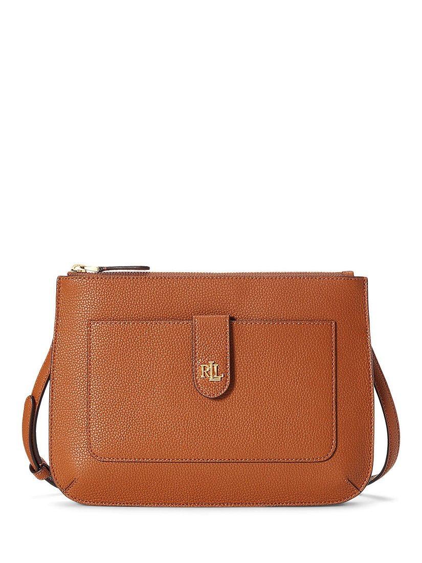 Lauren Ralph Lauren Jamey 27 Leather Cross Body Bag, Lauren Tan