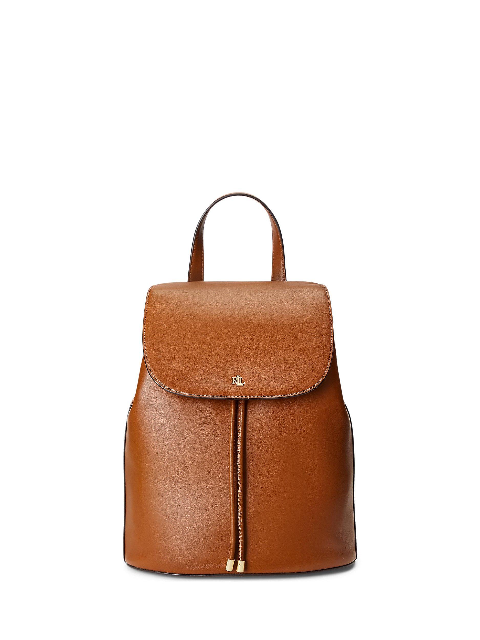 Lauren Ralph Lauren Winny 25 Leather Backpack, Lauren Tan