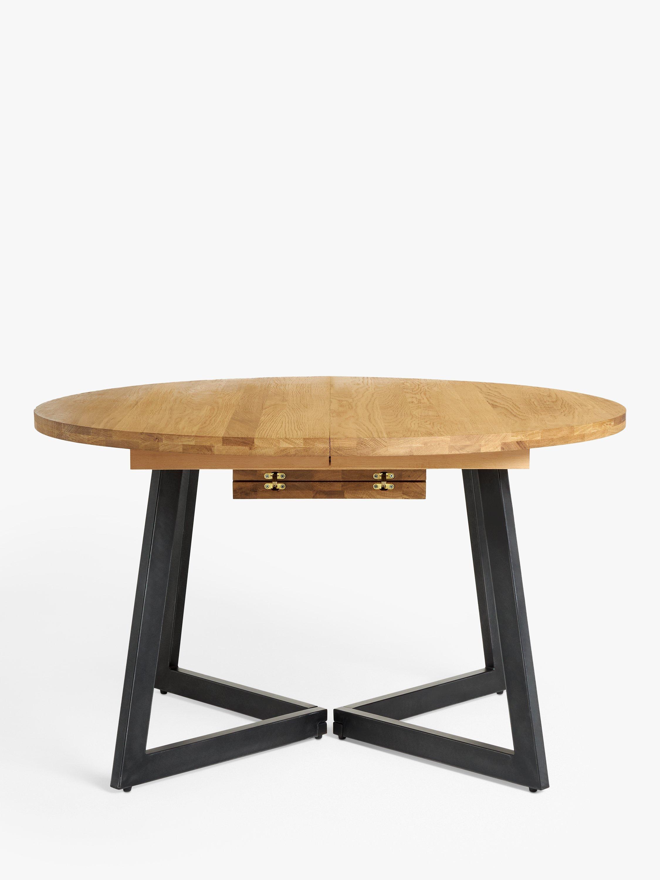 John Lewis Calia 4 6 Seater Round Extending Dining Table Oak