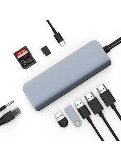 HYPER HyperDrive Viper 10-in-2 USB-C Hub Adapter - view 2, Grey