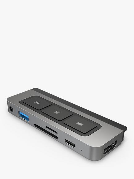 HYPER HyperDrive 6-in-1 USB-C Media Hub Adapter for iPad - view 2, Silver