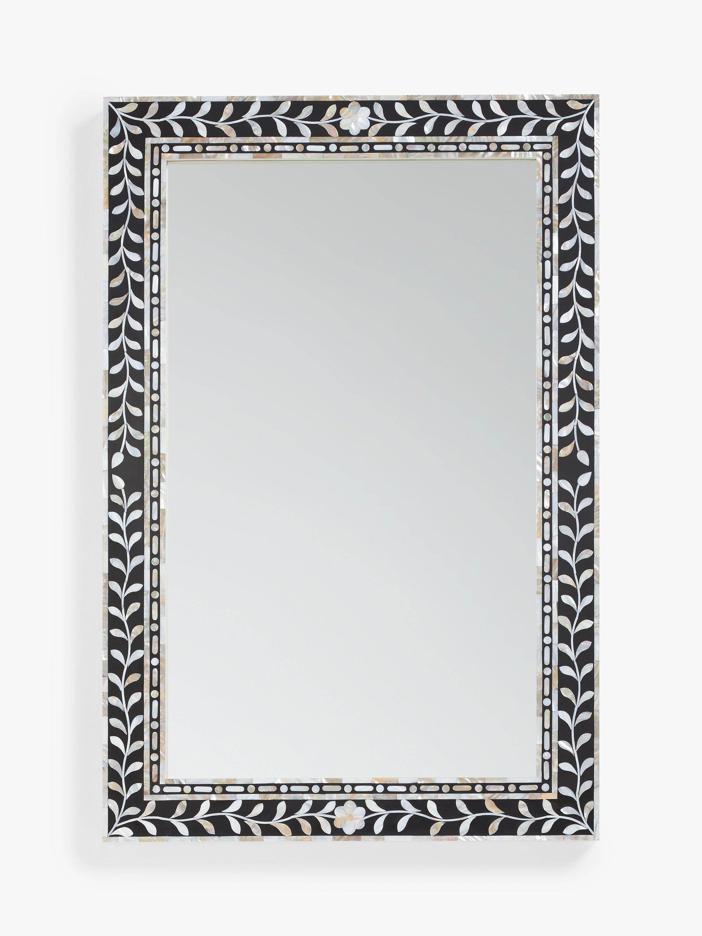 John Lewis Mother Of Pearl Rectangular Wall Mirror, 60 x 90cm