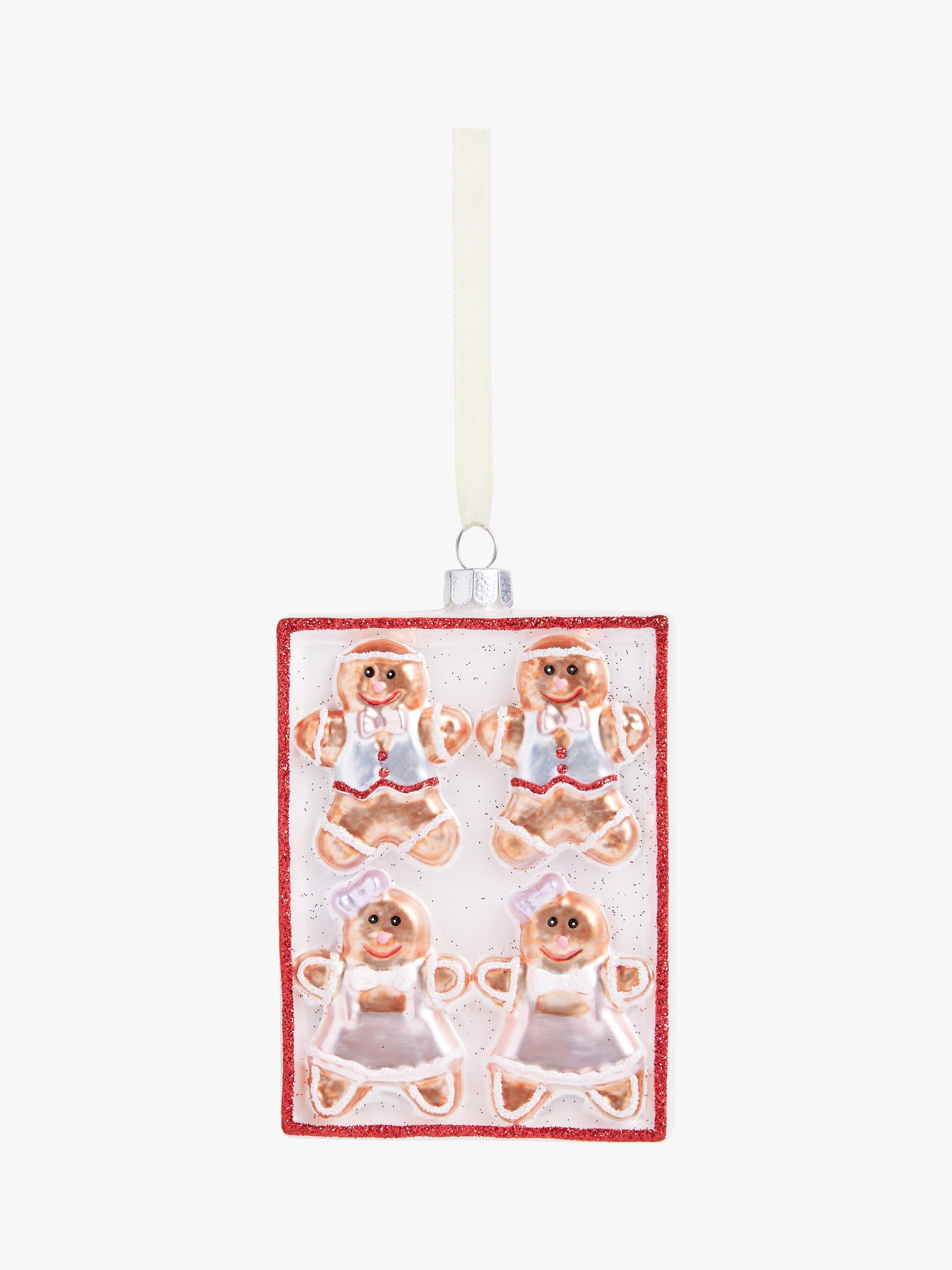 John Lewis Sugar Plum Cafe Gingerbread People Bauble, Multi