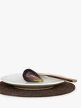 LIGA Smoked Cork Round Placemats, Set of 4, Smoked/Brown