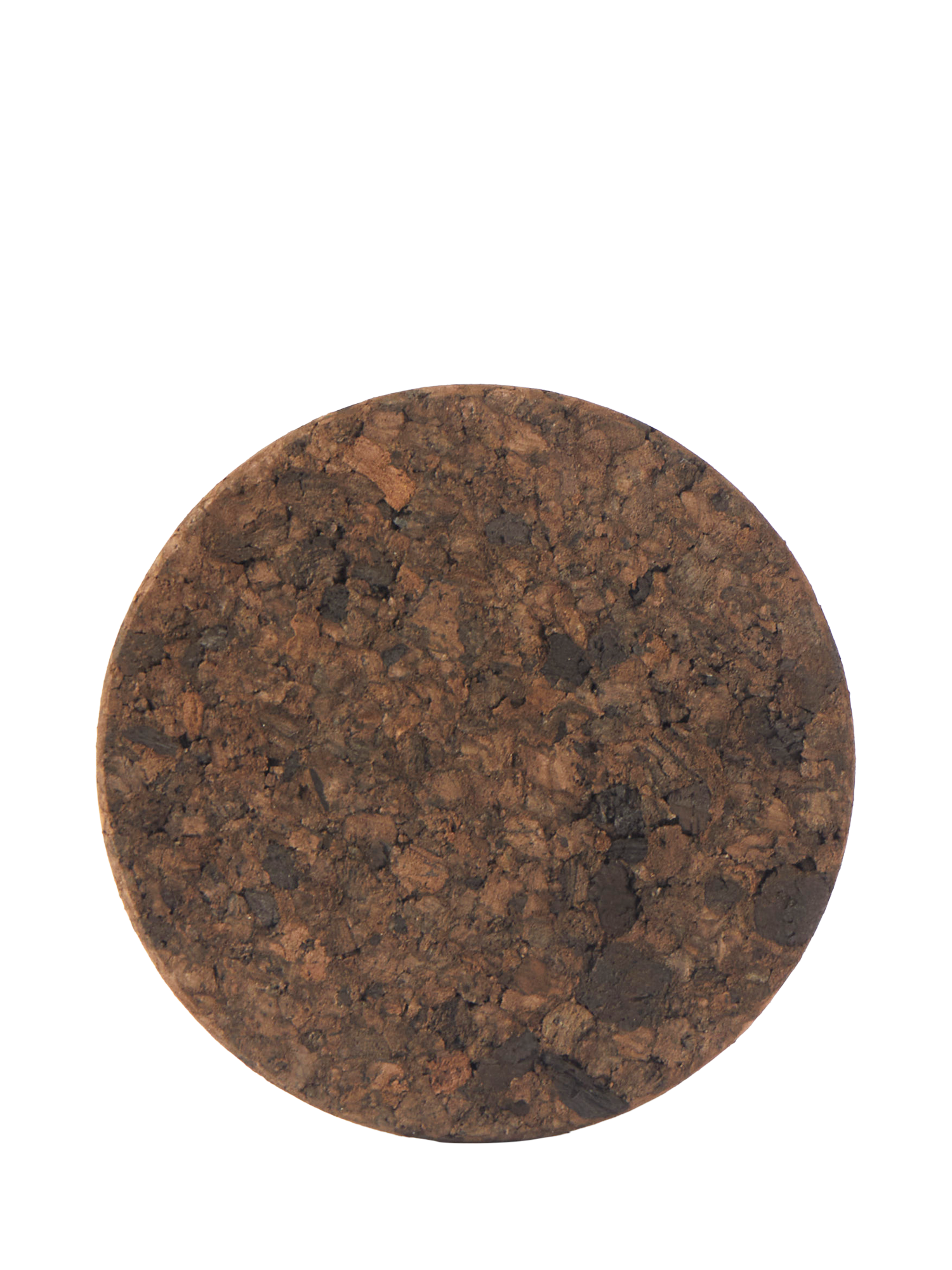 LIGA Smoked Cork Round Coasters, Set of 4, Smoked/Brown